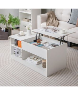 Modern Coffee Table with Lift Tabletop and Storage Compartments