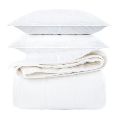 French Linen 3pc Quilt and Sham Set - Twin/Twin XL