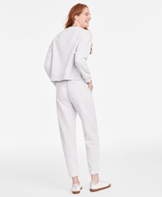 ON 34TH WOMENS CREWNECK SWEATSHIRT FLEECE JOGGERS CREATED FOR MACYS 