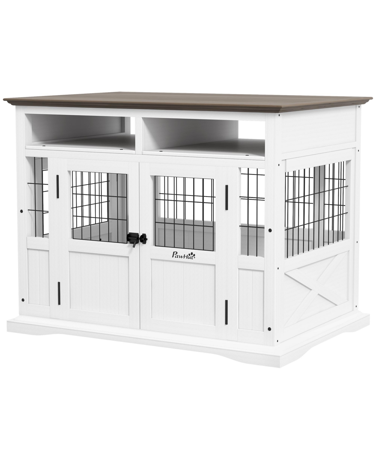 PawHut Dog Crate Furniture Side End Table w/ Storage for Dogs