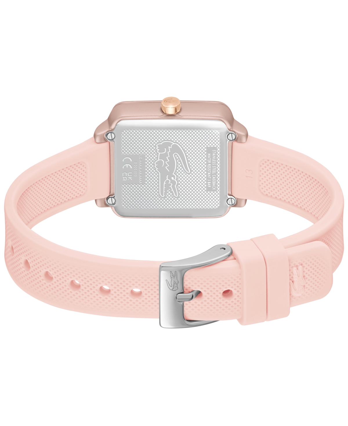 Lacoste Women's  12.12 Flow Pink Silicone Strap Watch 26mm In Pink