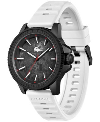 Men's Highkey White Silicone Strap Watch 43mm