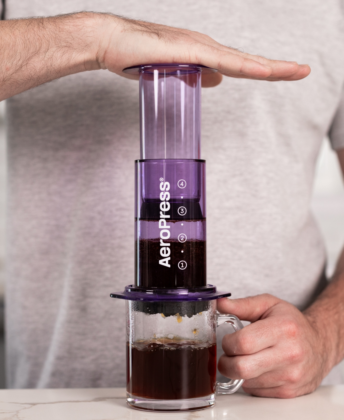 Aeropress 3-in-1 Technology Single-cup Travel Coffee Maker In Purple