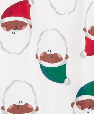 Adult Santa Fleece Coat-Style Pajamas, 2 Piece Set