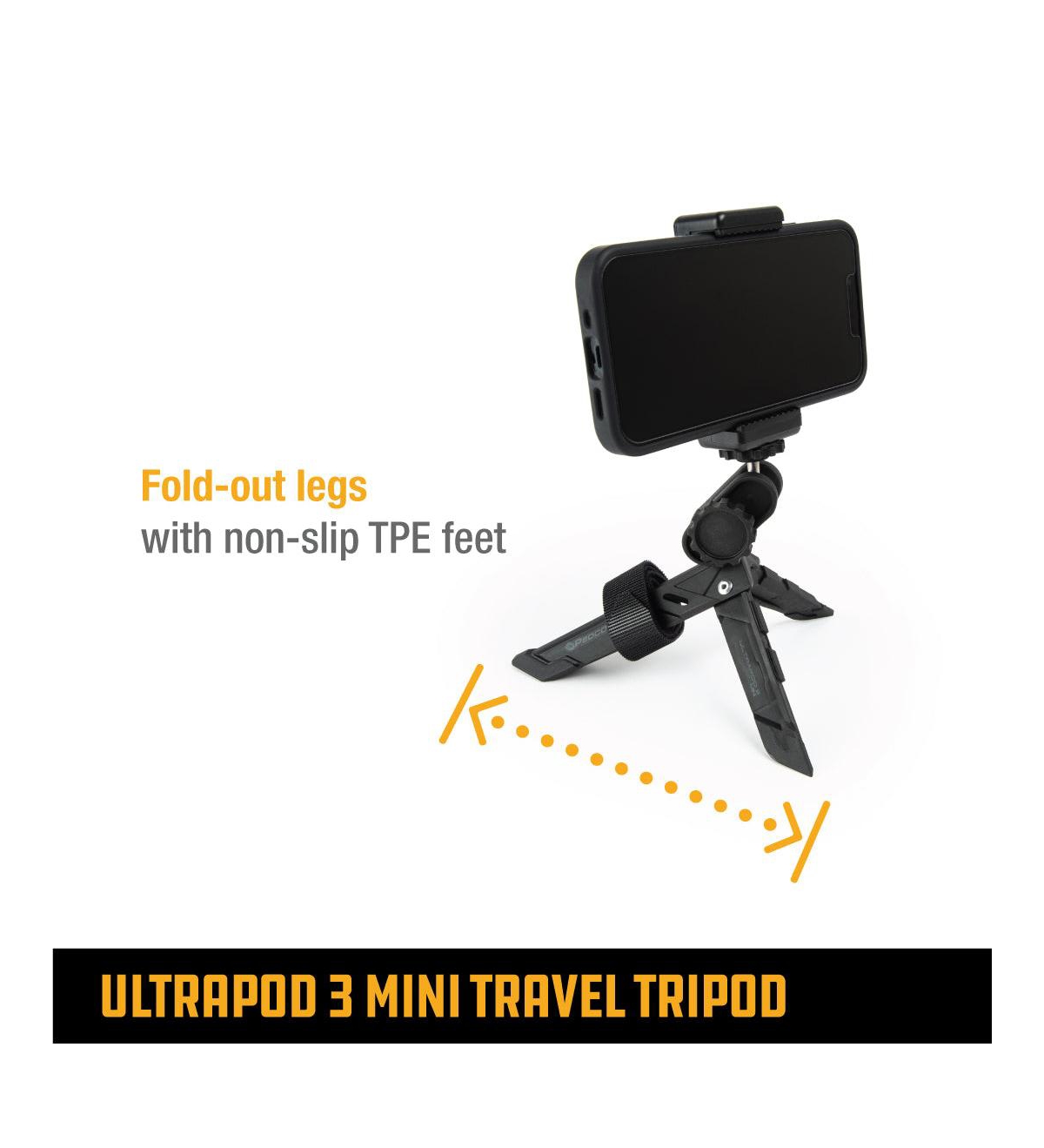Pedco Ultrapod 3 Mini Travel Tripod w/ Phone Mount