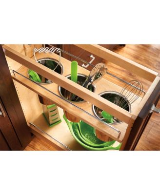 8" Pull Out Kitchen Cabinet Organizer w/ Soft-Close, 448UT-BCSC8C