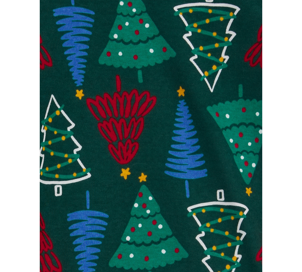 Carter's Toddlers Christmas Tree-Print 100% Snug Fit Cotton Pajamas, 2 Piece Set