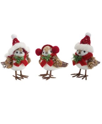 Set of 12 Winter Bird Decorations – Perfect for Festive and Seasonal Displays