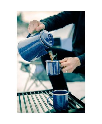 Enamel Percolator Coffee Pot 8 Cup - Blue