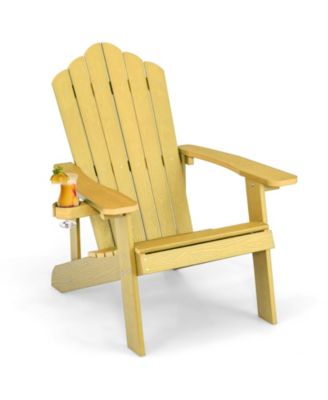 Weather Resistant HIPS Outdoor Adirondack Chair with Cup Holder