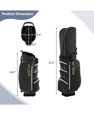 9.5 Inch Lightweight Golf Cart Bag with 15 Way Top Dividers