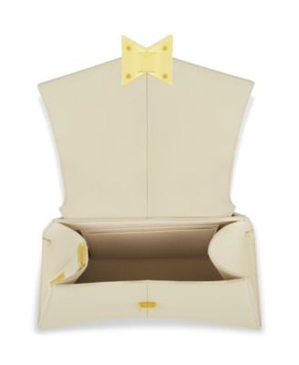 Gold Plated Hardware Angular Leather Handbag