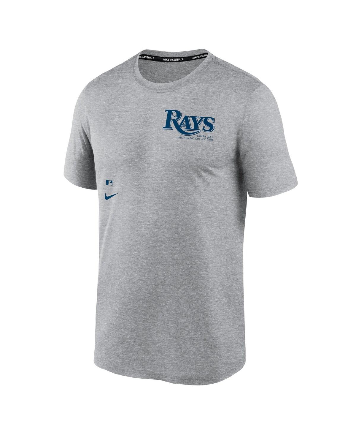 Nike Men'sTampa Bay Rays Authentic Collection Early Work Tri-Blend Performance T-Shirt - Heather Charcoal
