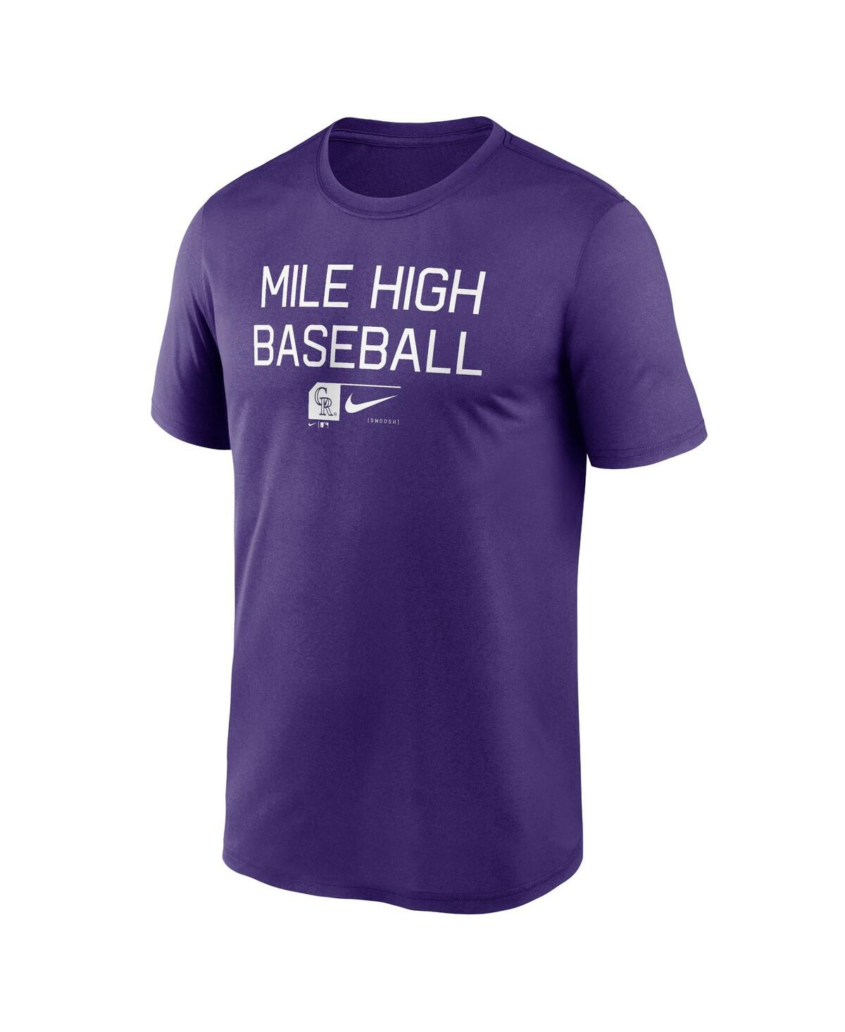 Nike Men'sColorado Rockies Baseball Phrase Legend Performance T-Shirt - Purple
