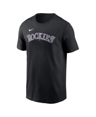 Men's Kris Bryant Black Colorado Rockies Fuse Name Number T-Shirt