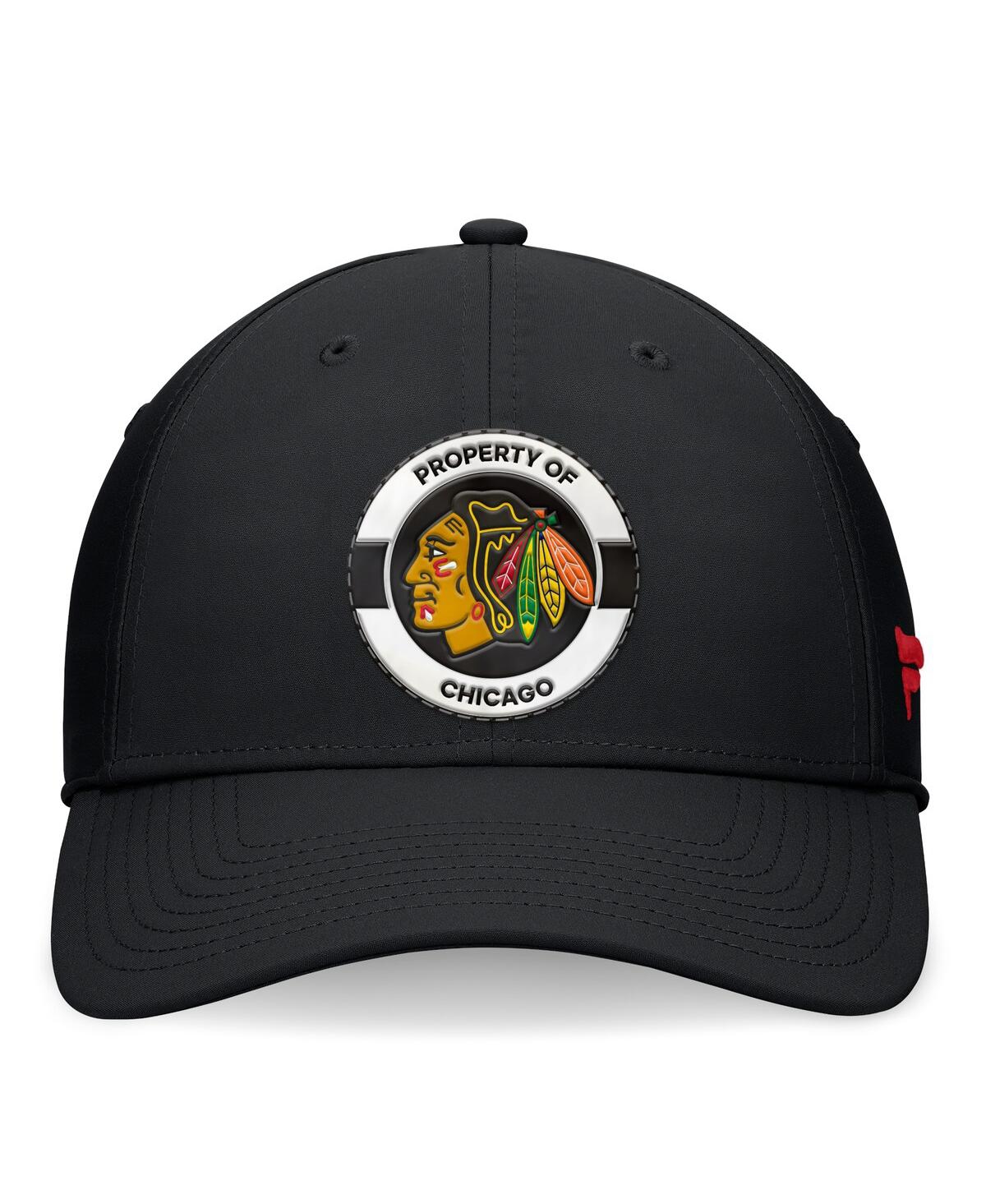 Fanatics Men's Black Chicago Blackhawks Authentic Pro Training Camp Flex Hat In Black