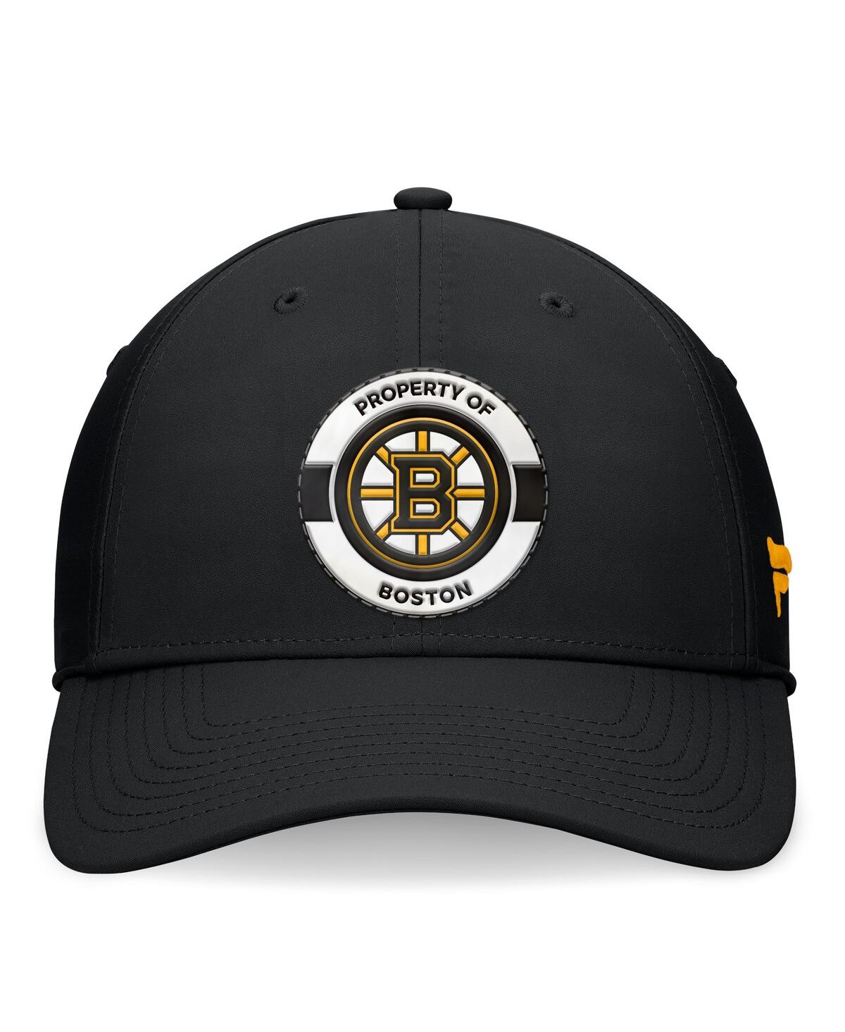 Fanatics Men's Black Boston Bruins Authentic Pro Training Camp Snapback Hat In Black