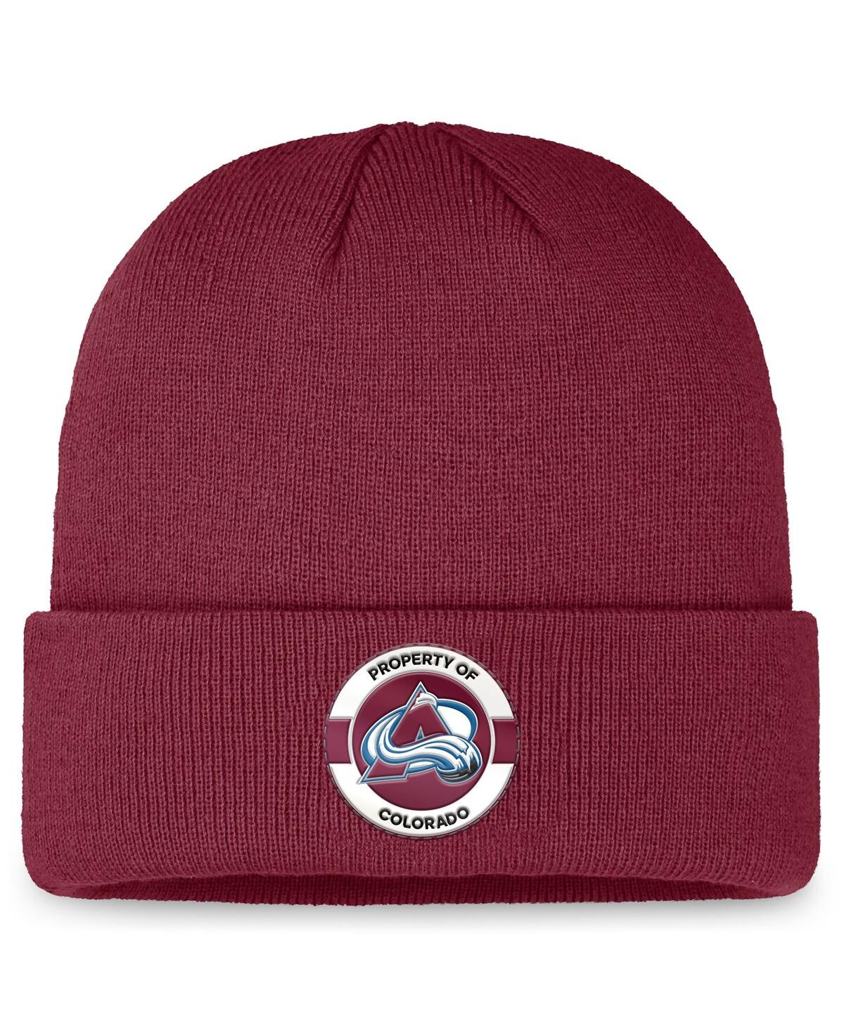 Fanatics Men's Burgundy Colorado Avalanche Authentic Pro Training Camp Cuffed Knit Hat In Burgundy
