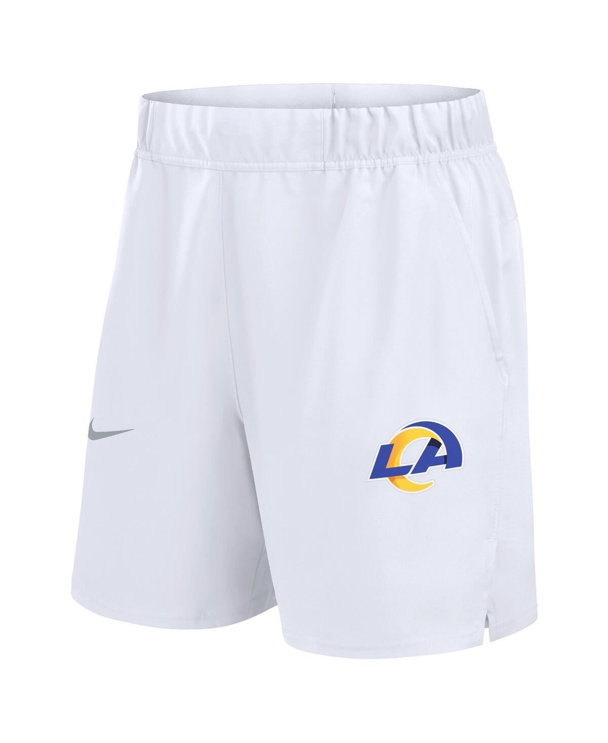Nike Men's White Los Angeles Rams Blitz Victory Performance Shorts In White