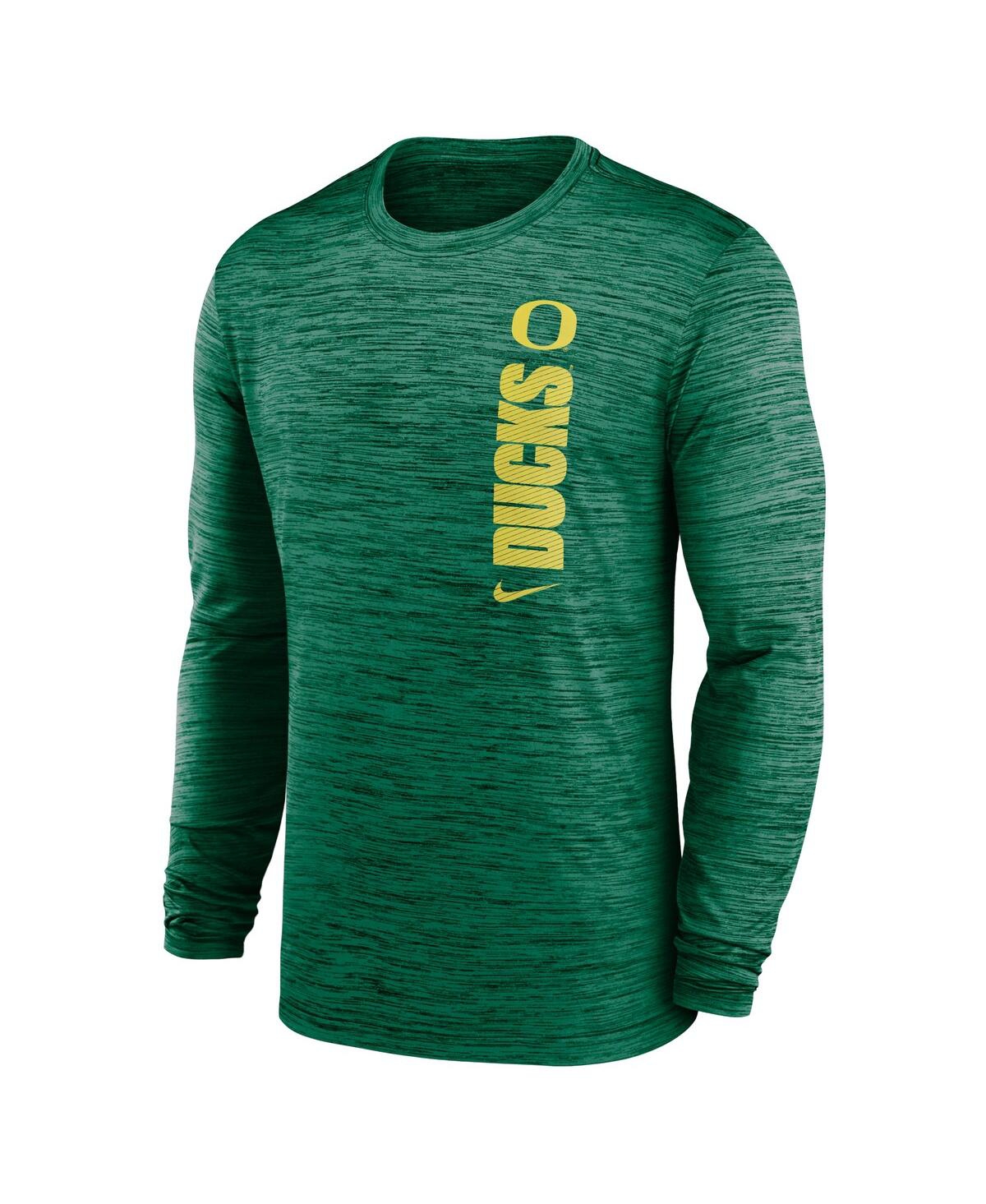 Nike Men's Green Oregon Ducks 2024 Sideline Velocity Performance Long Sleeve T-shirt In Green