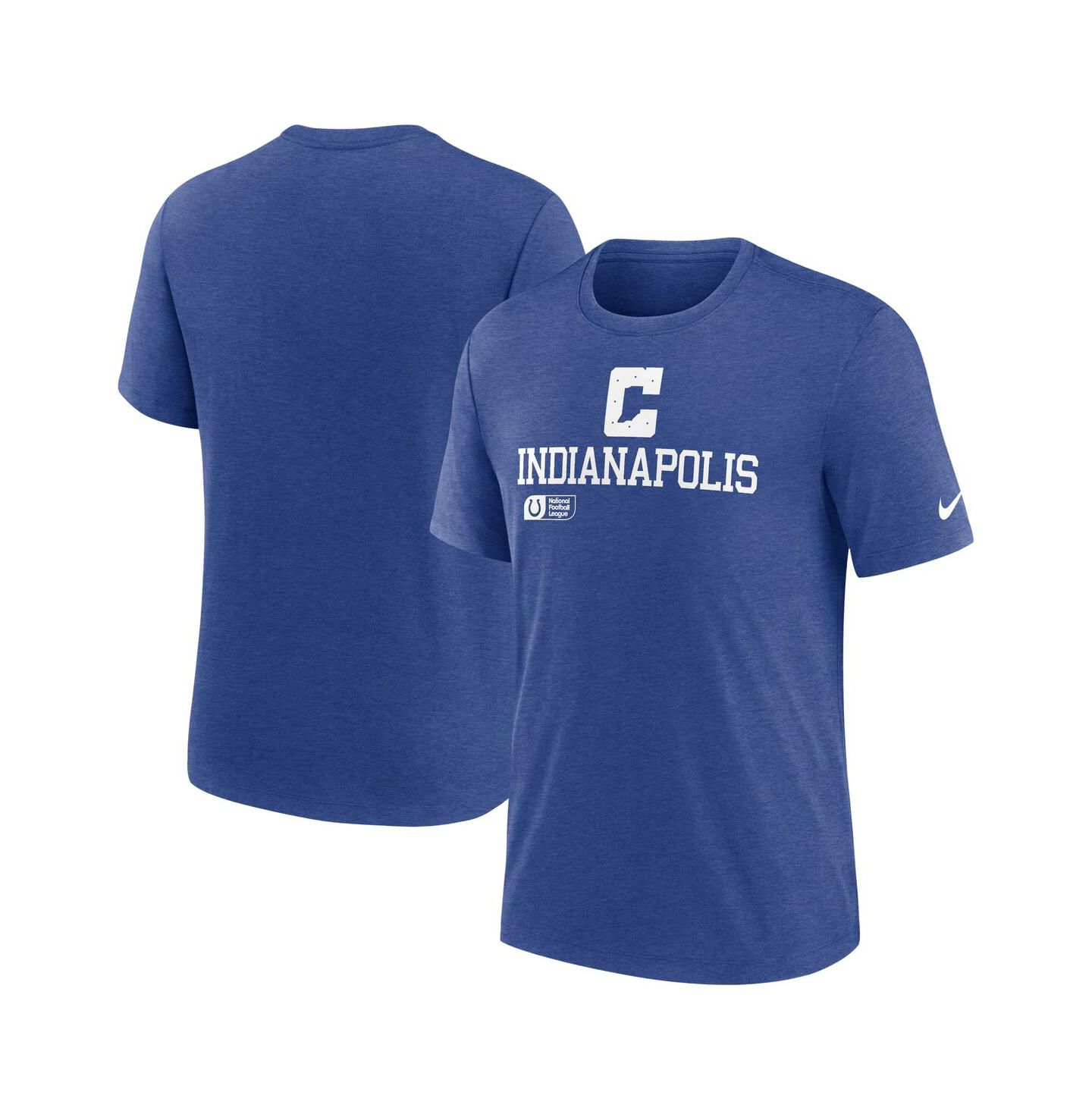 Мужская футболка Nike Royal Indianapolis Colts Overlap Lockup Tri-Blend — фото 1