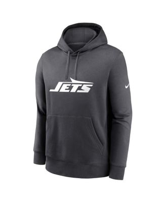 Men's Anthracite New York Jets Club Logo Pullover Hoodie