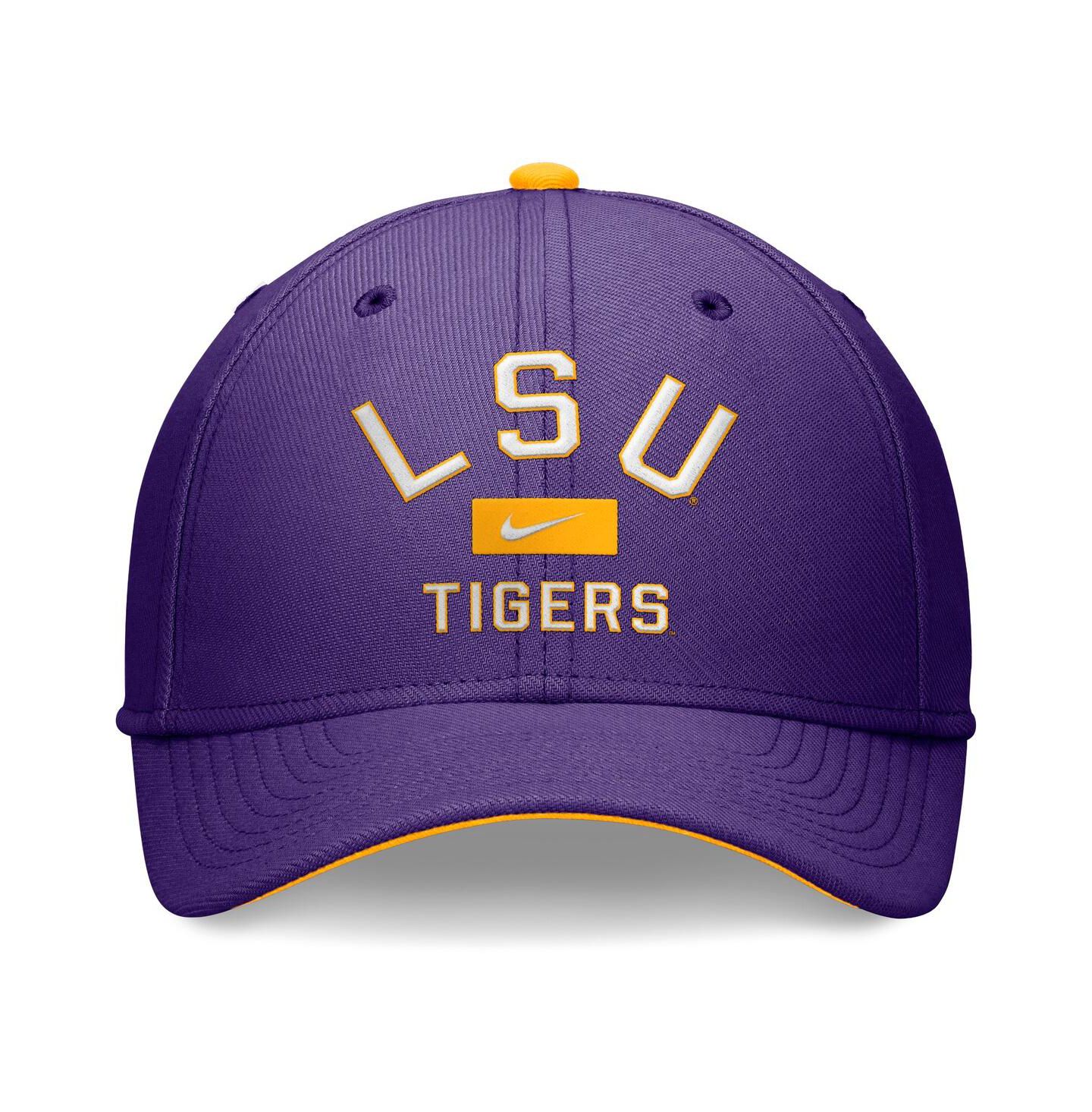 Мужская кепка Nike Purple LSU Tigers Primetime Rise Swoosh Flex Hat — фото 2