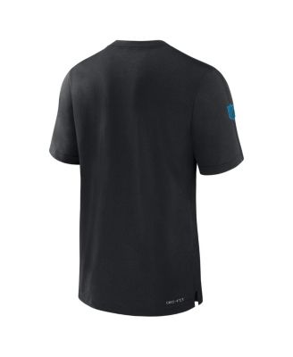 Men's Black Carolina Panthers Sideline Player Performance T-Shirt
