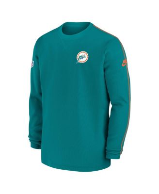 Men's Aqua Miami Dolphins Alternate Logo Coach Long Sleeve T-Shirt