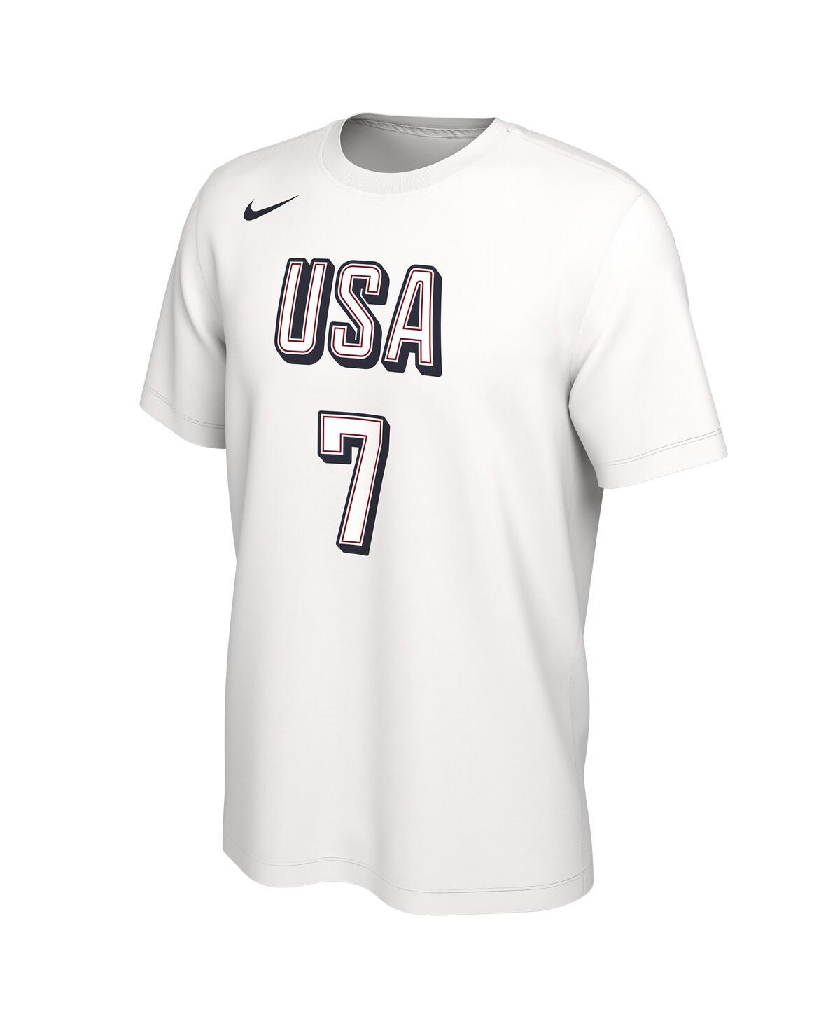 Nike Men's Kevin DurantUsa Basketball 2024 Summer Olympics Name Number T-Shirt - White
