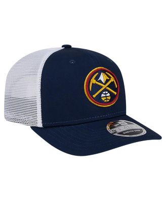 Men's Navy/White Denver Nuggets Trucker 9SEVENTY COOLERA Stretch-Snap Hat