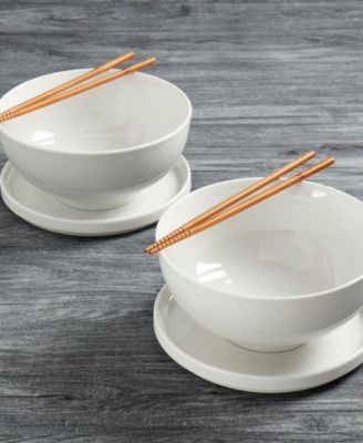 Asian 8-Pc. Ceramic Ramen Bowl & Accessories Set