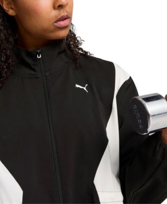 Puma Women's Active Colorblocked Training Woven Zip-Up Jacket