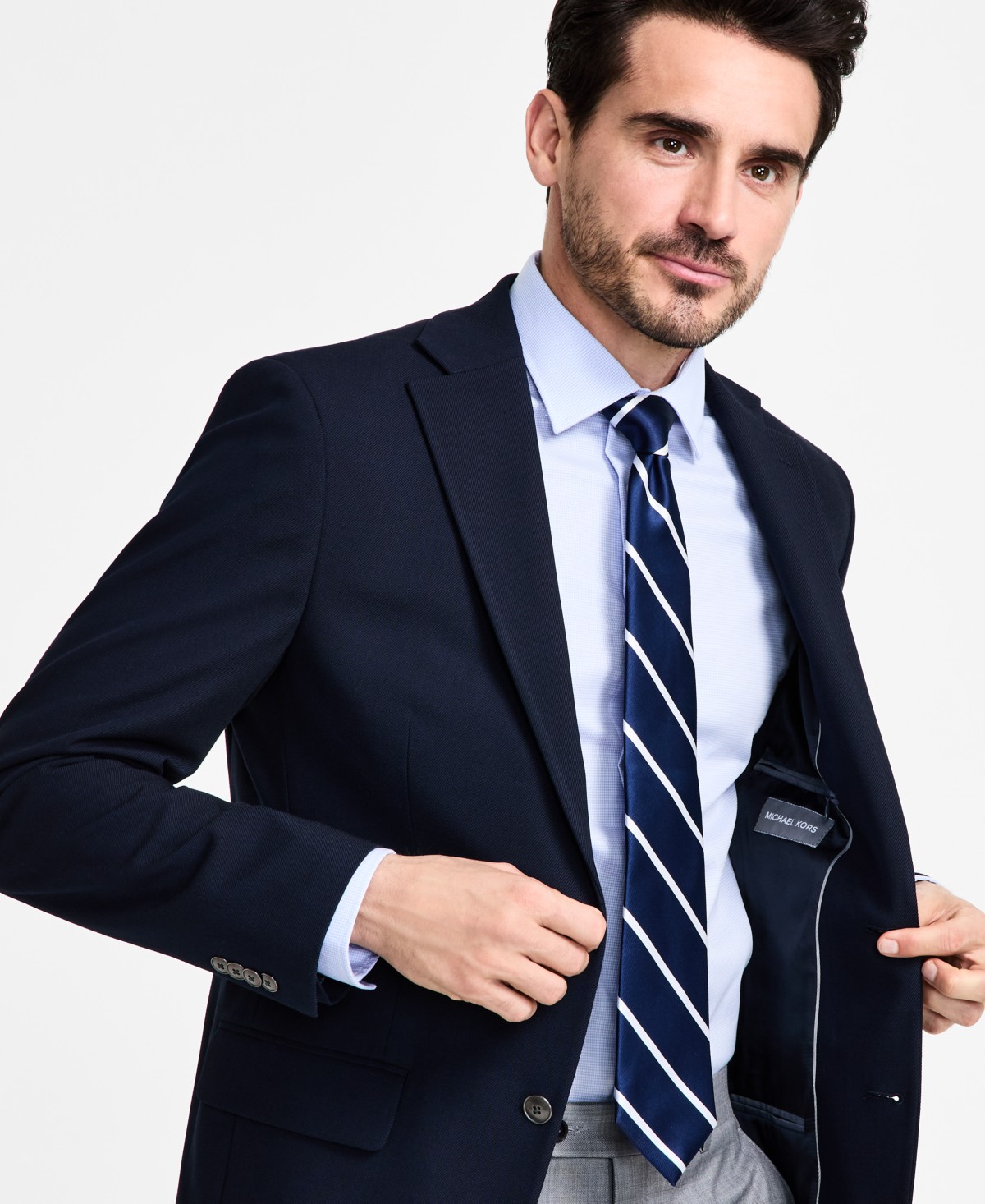 Мужской твиловый блейзер Michael Kors Classic-Fit — фото 3