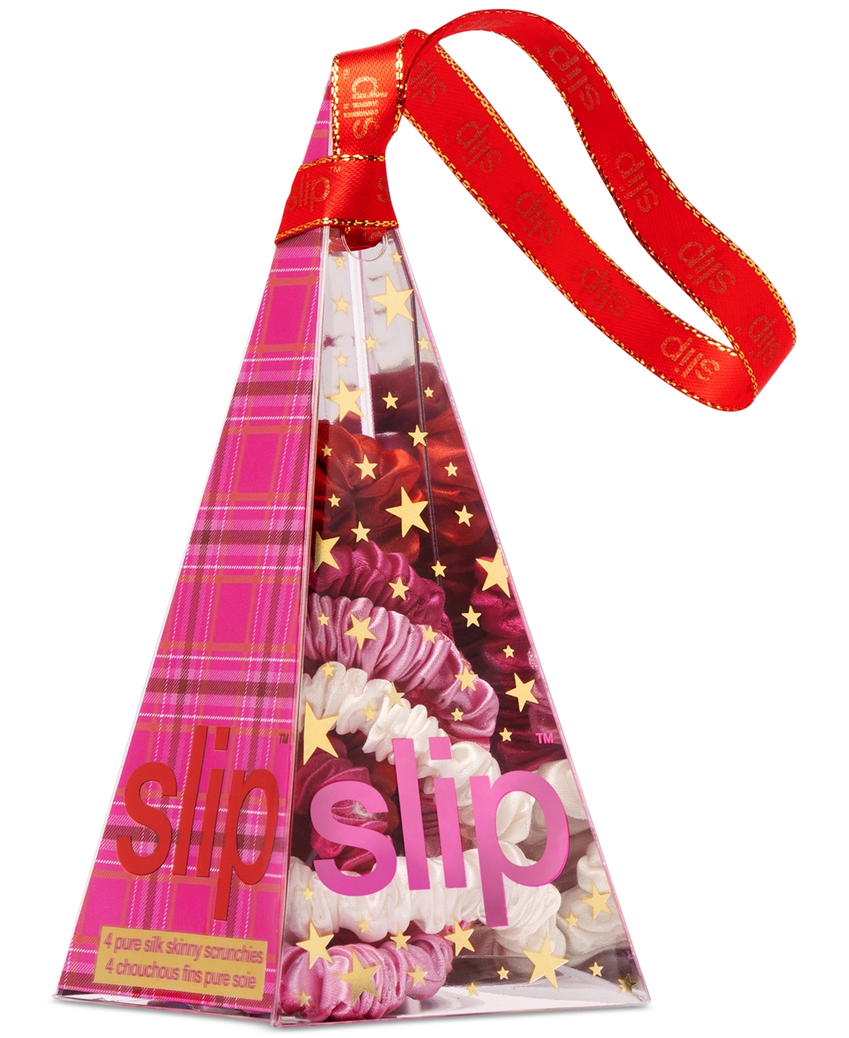 Slip 4-pc. Pure Silk Skinny Scrunchie Ornament Set In Aggie