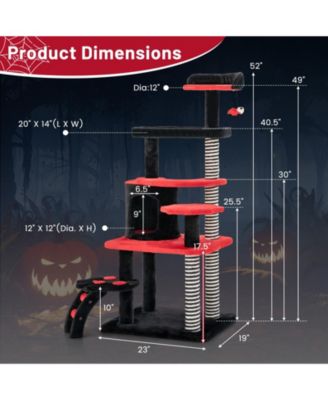 Gothic Cat Tree with Cat Bed Cat Condo and Sisal Scratching Post