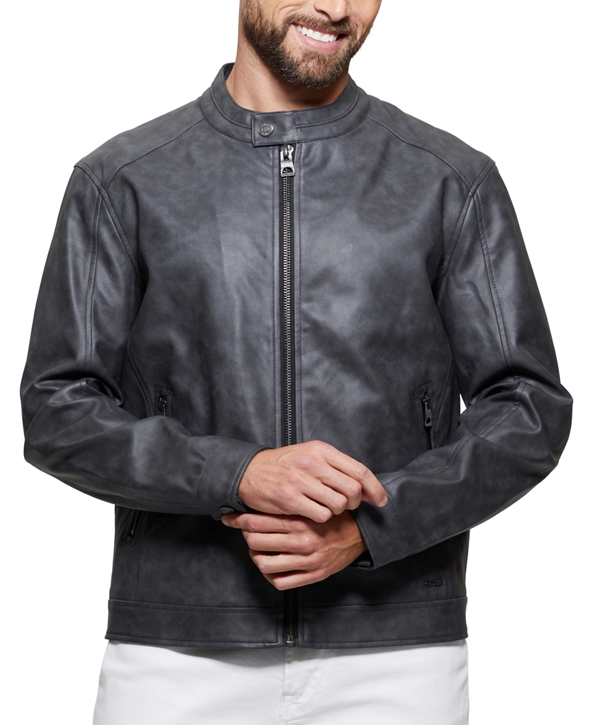 Guess Men's Fitted Bomber Jacket
