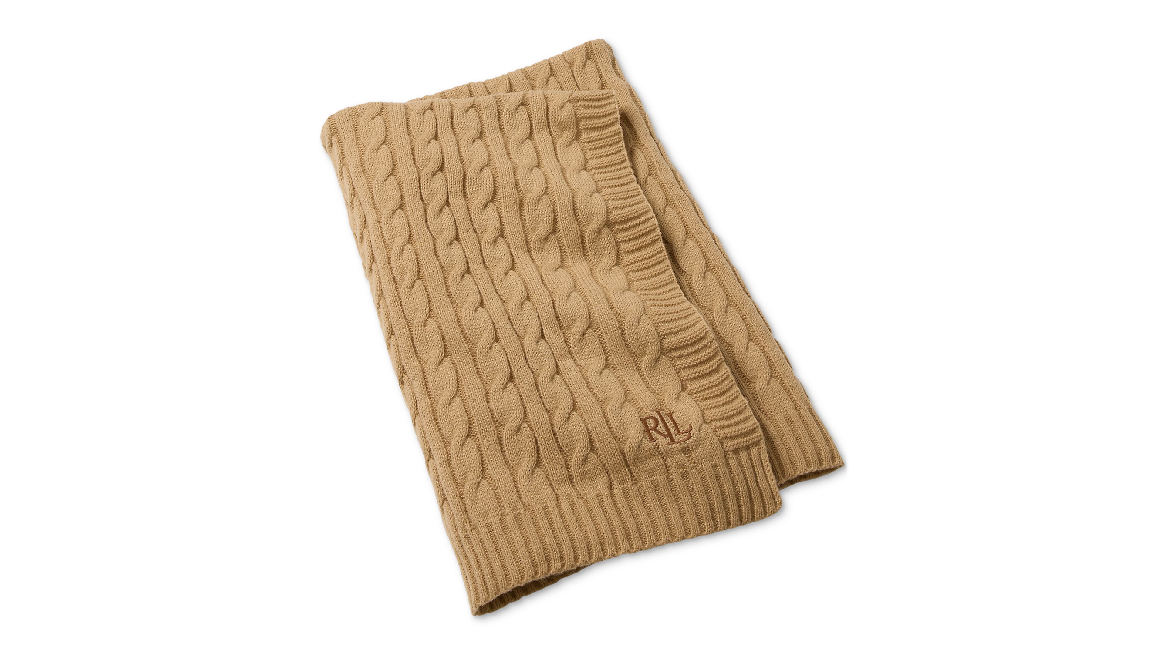 Lauren Ralph Jamie Cable-Knit Throw, 50" x 60"