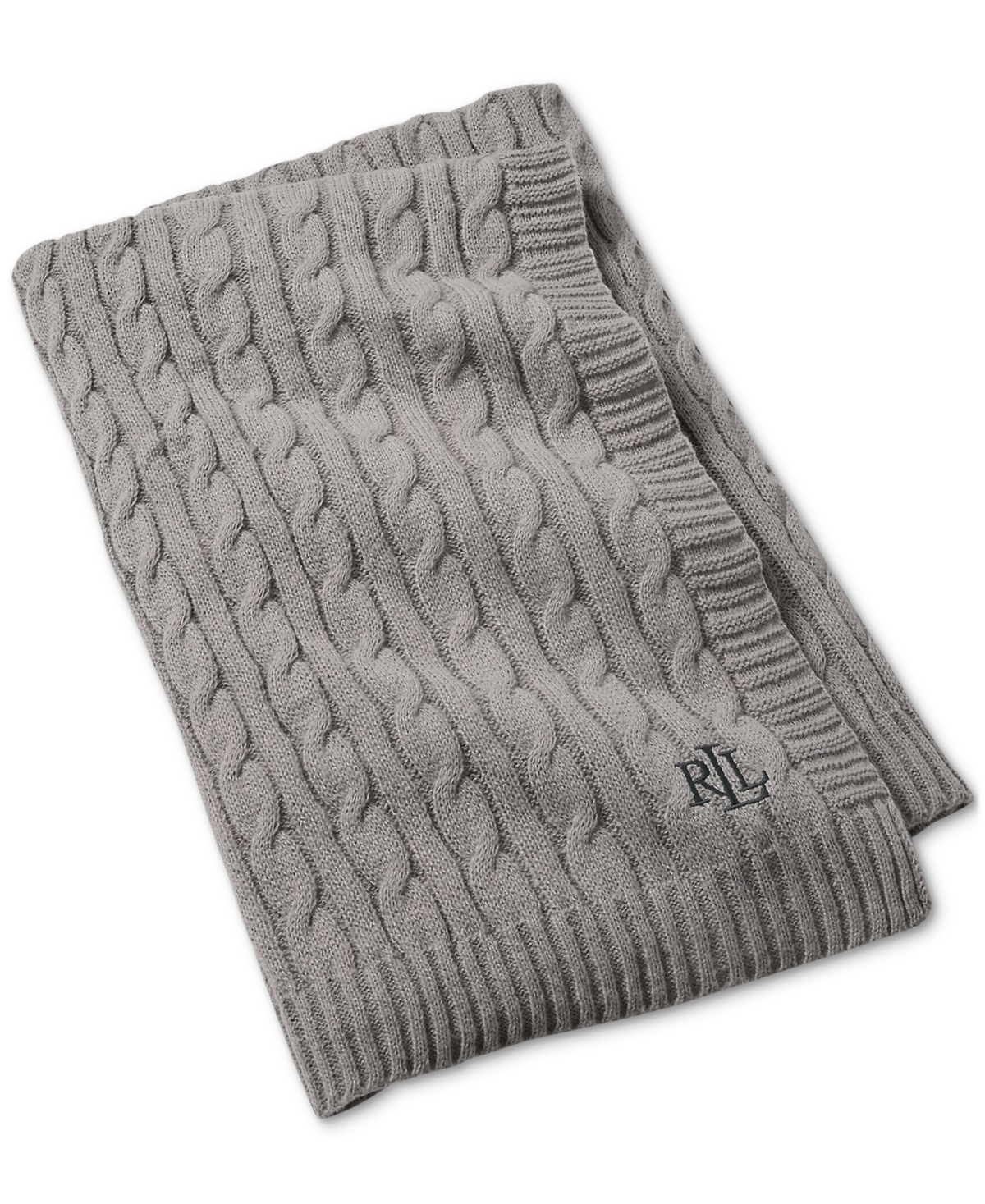 Lauren Ralph Jamie Cable-Knit Throw, 50" x 60"
