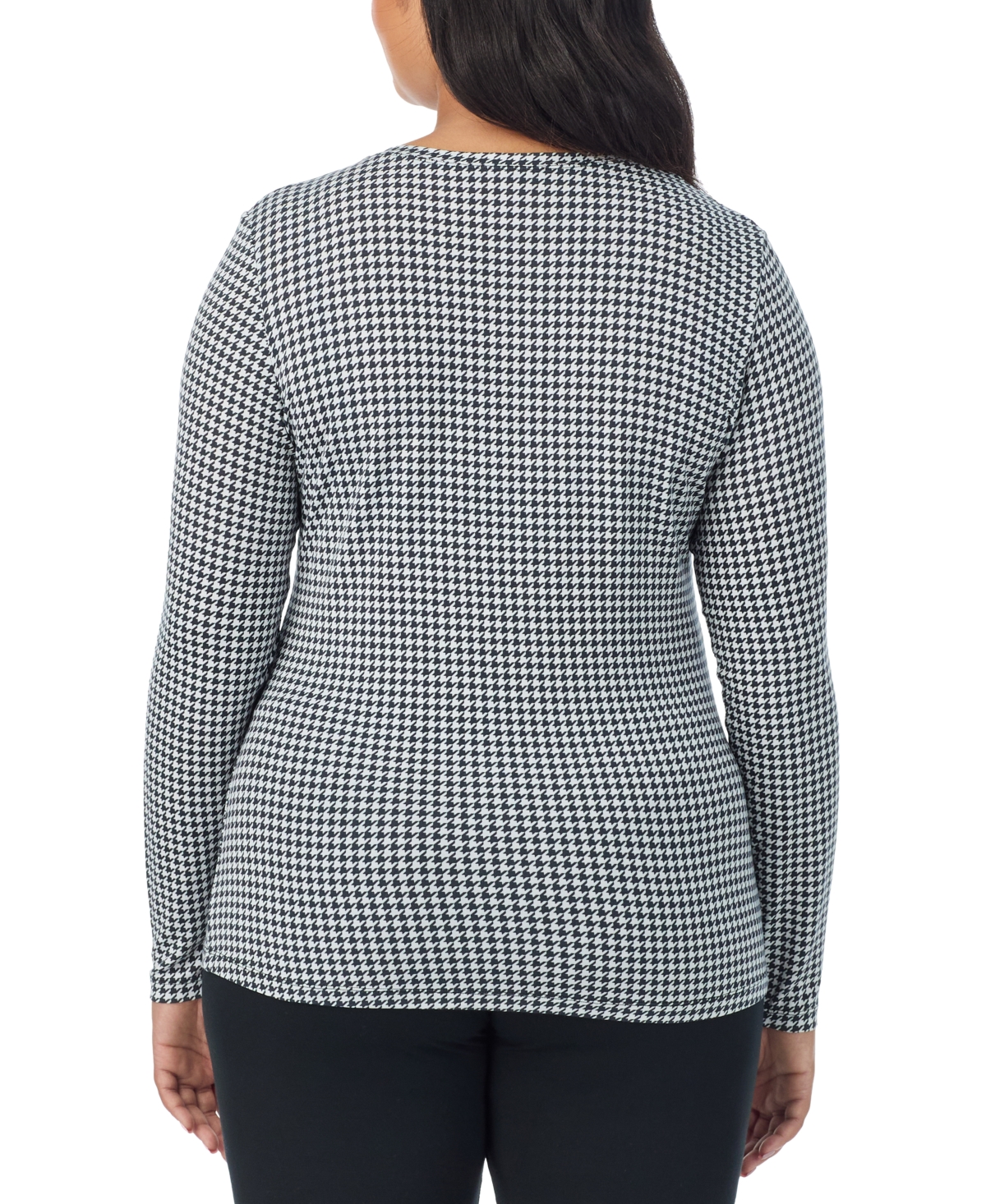 Cuddl Duds Plus Size Softwear Stretch V-Neck Top