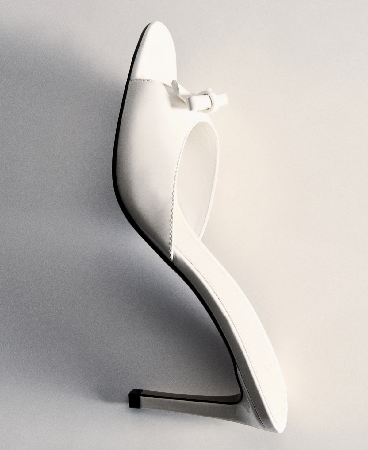 Mango Bow Heel Sandals White In White