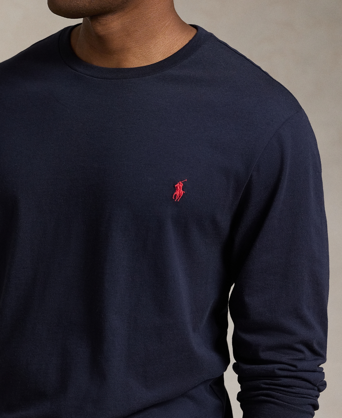 Polo Ralph Lauren Men's Big & Tall Classic-Fit Jersey Long-Sleeve T-Shirt