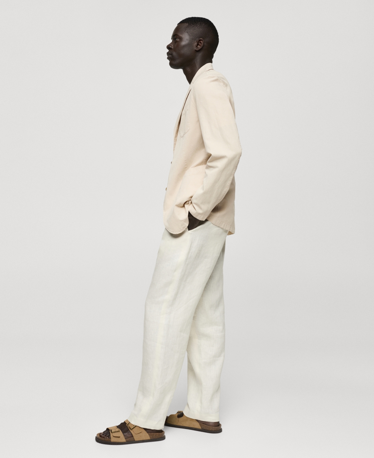 Mango Men's Slim-Fit Linen-Blend Blazer