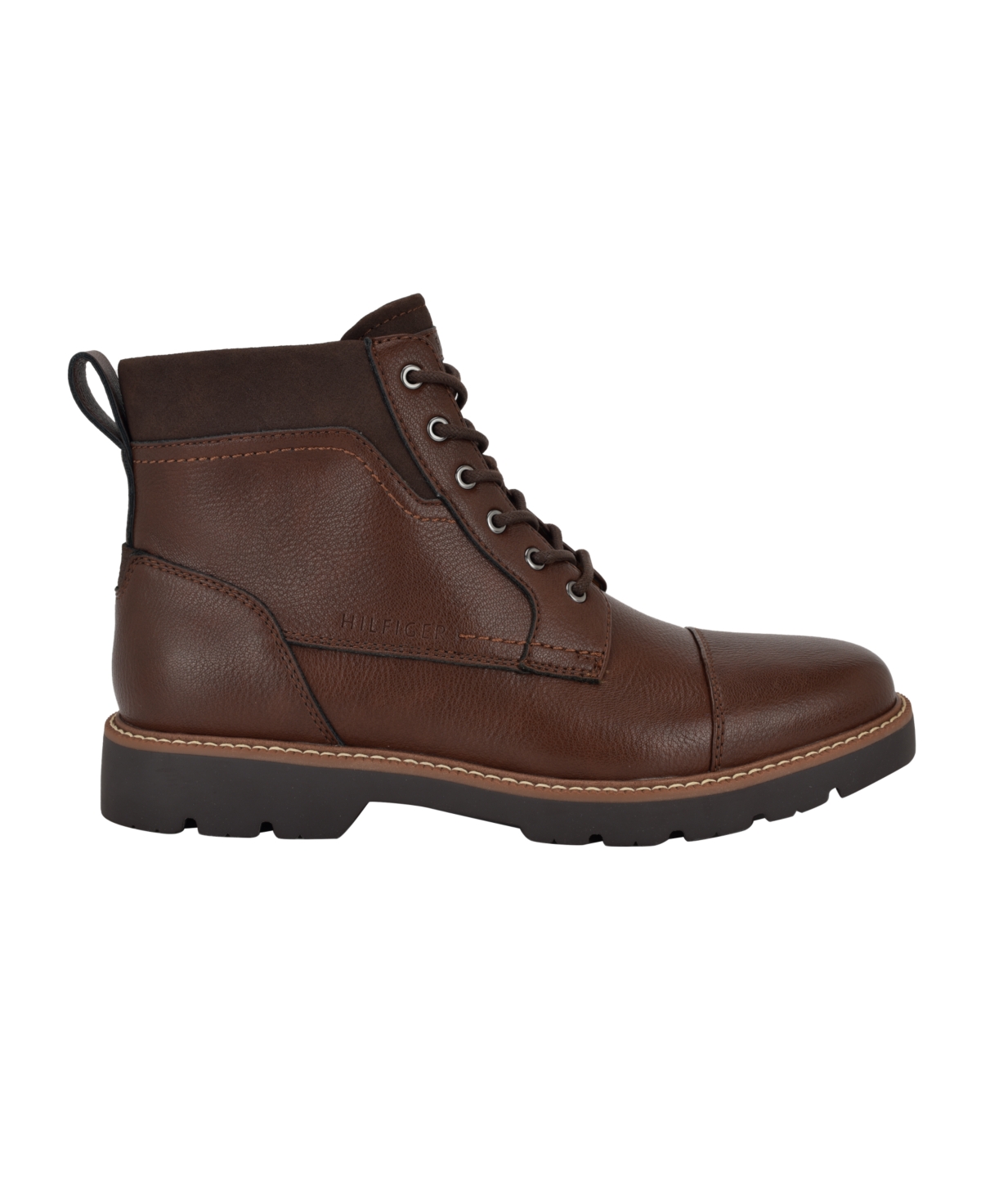 Tommy Hilfiger Men's Tarlin Casual Cap Toe Boots In Cognac