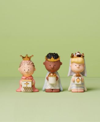 Peanuts Christmas Pageant 3 Kings Figurines