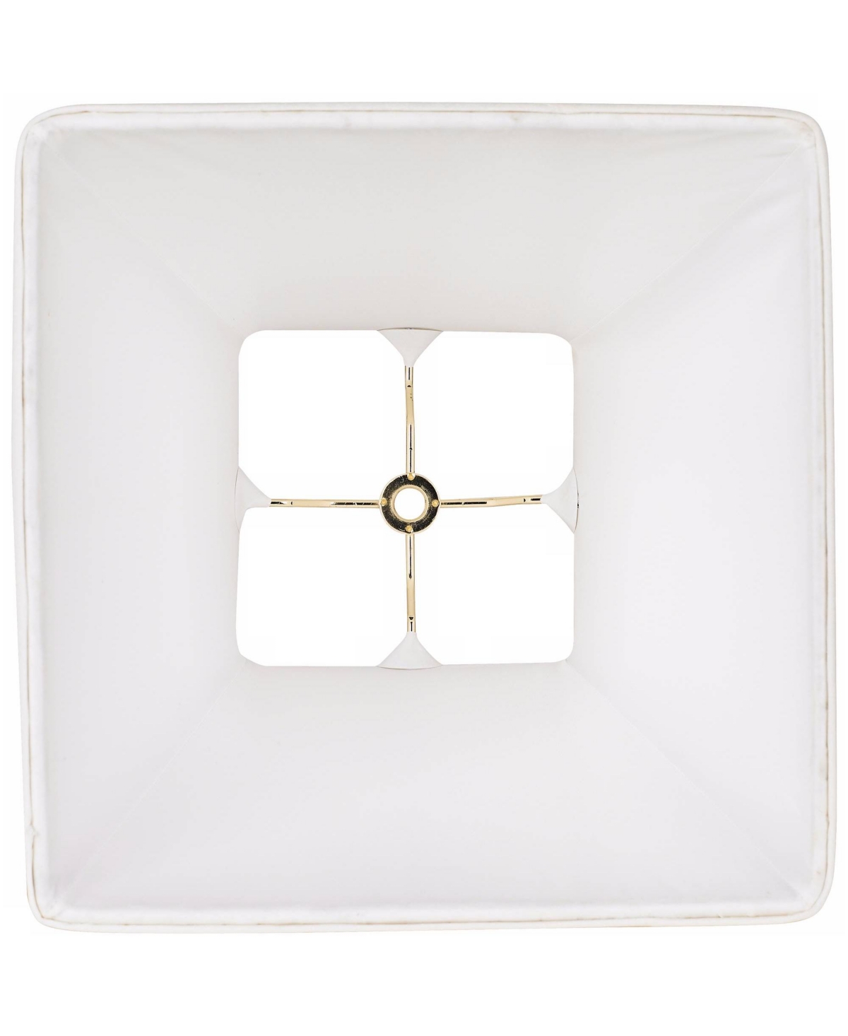 Springcrest Ivory Classic Small Square Lamp Shade Top x Bottom x High x Slant (Spider) Replacement with Harp and Finial