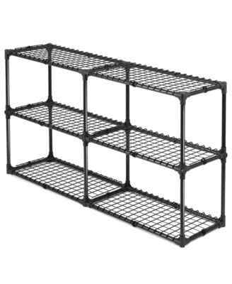 2-Pack 3-Tier Wire Storage Shelves with Covers