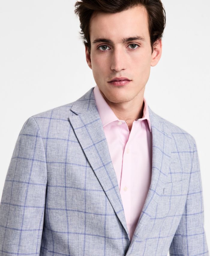 Tommy Hilfiger Mens Modern Fit Plaid Sport Coat