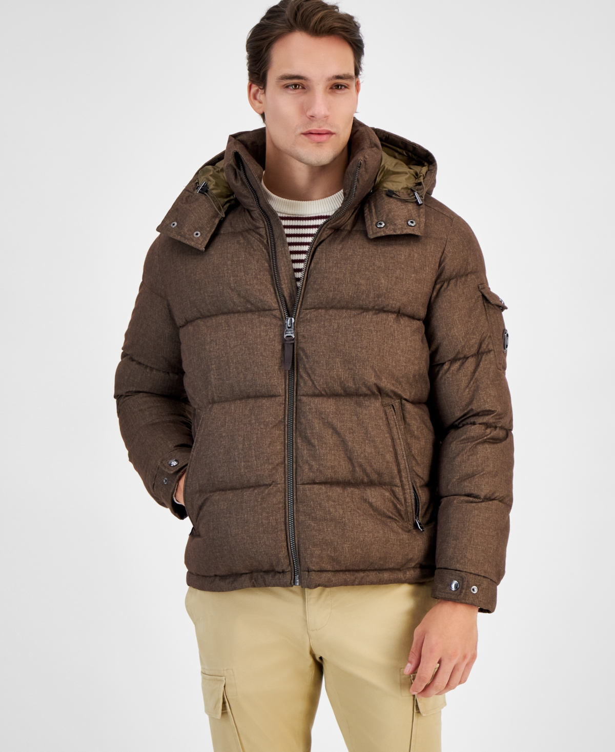 Michael Kors Men's Faux-Wool Heavyweight Jacket