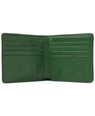 Polo Ralph Lauren Men's Equestrian Canvas & Leather Wallet - Macy's